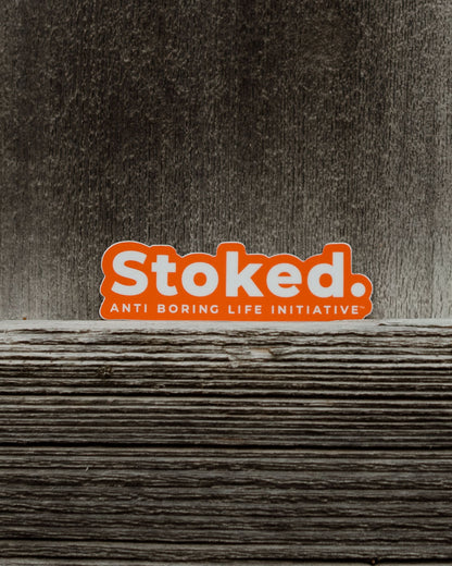 Orange Stoked Sticker