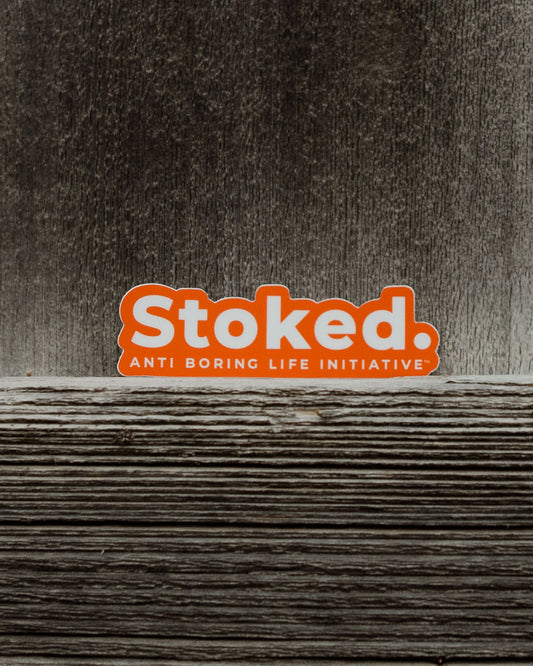 Orange Stoked Sticker
