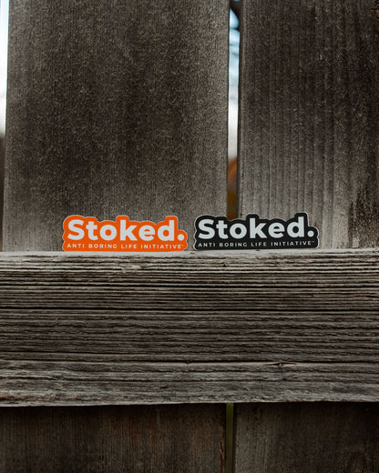 Orange Stoked Sticker