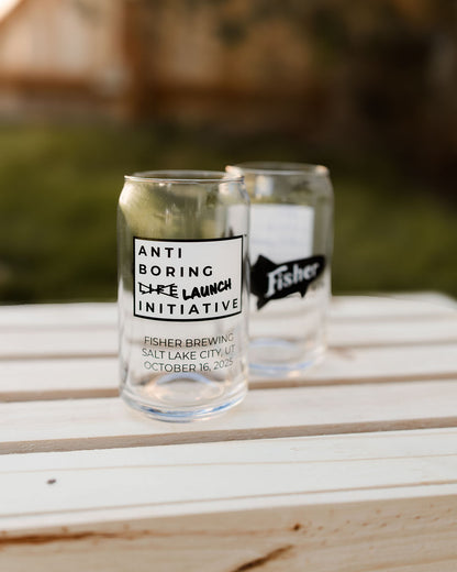 Anti Boring Launch Pint Glass